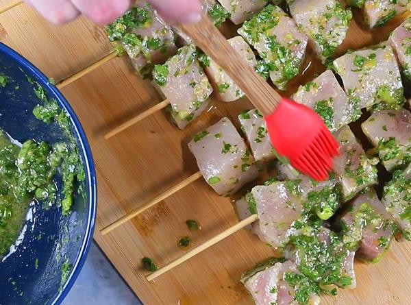 Swordfish Skewers with Citrus Salsa - Step 5